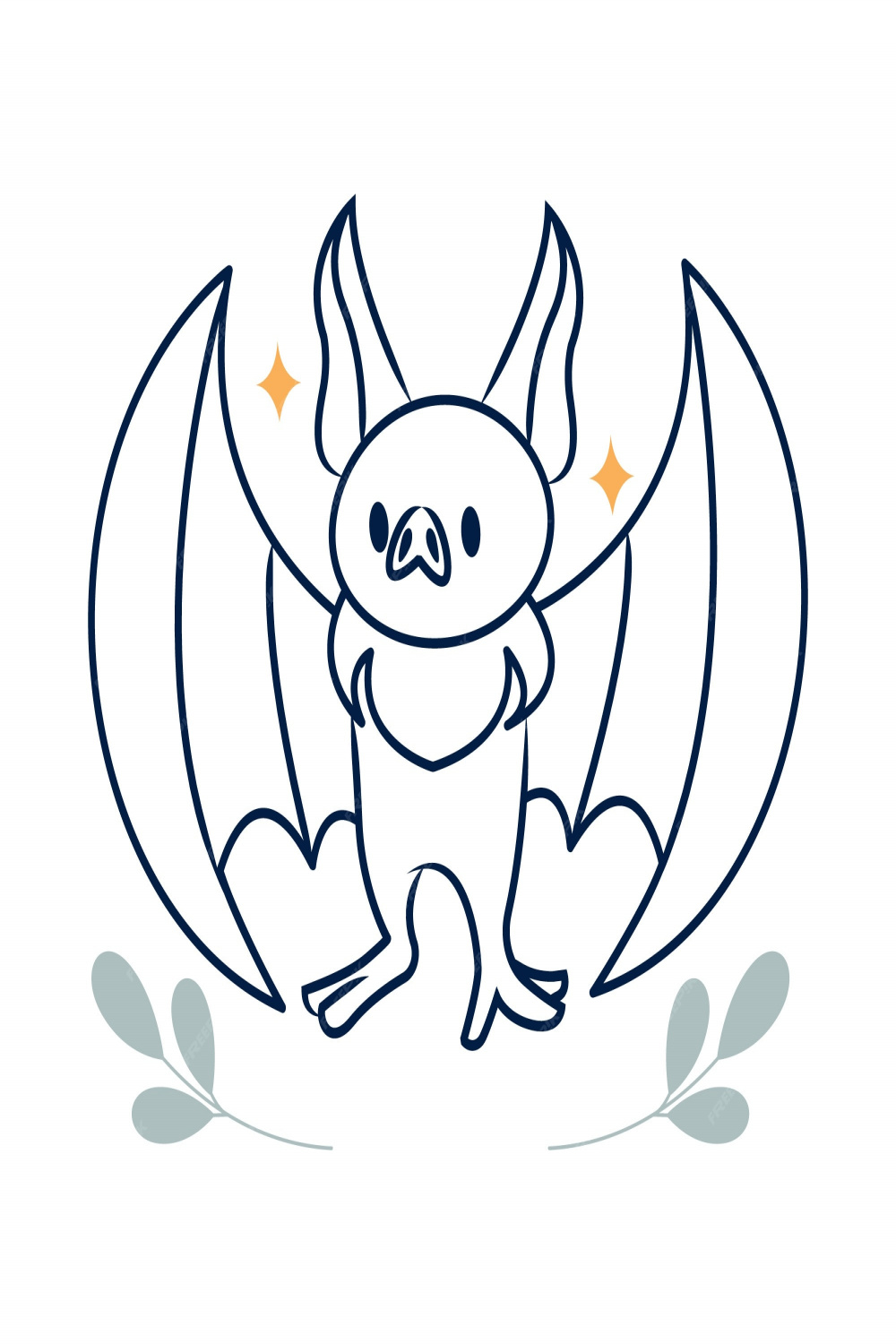 Free Vector  Hand drawn flat design bat outline