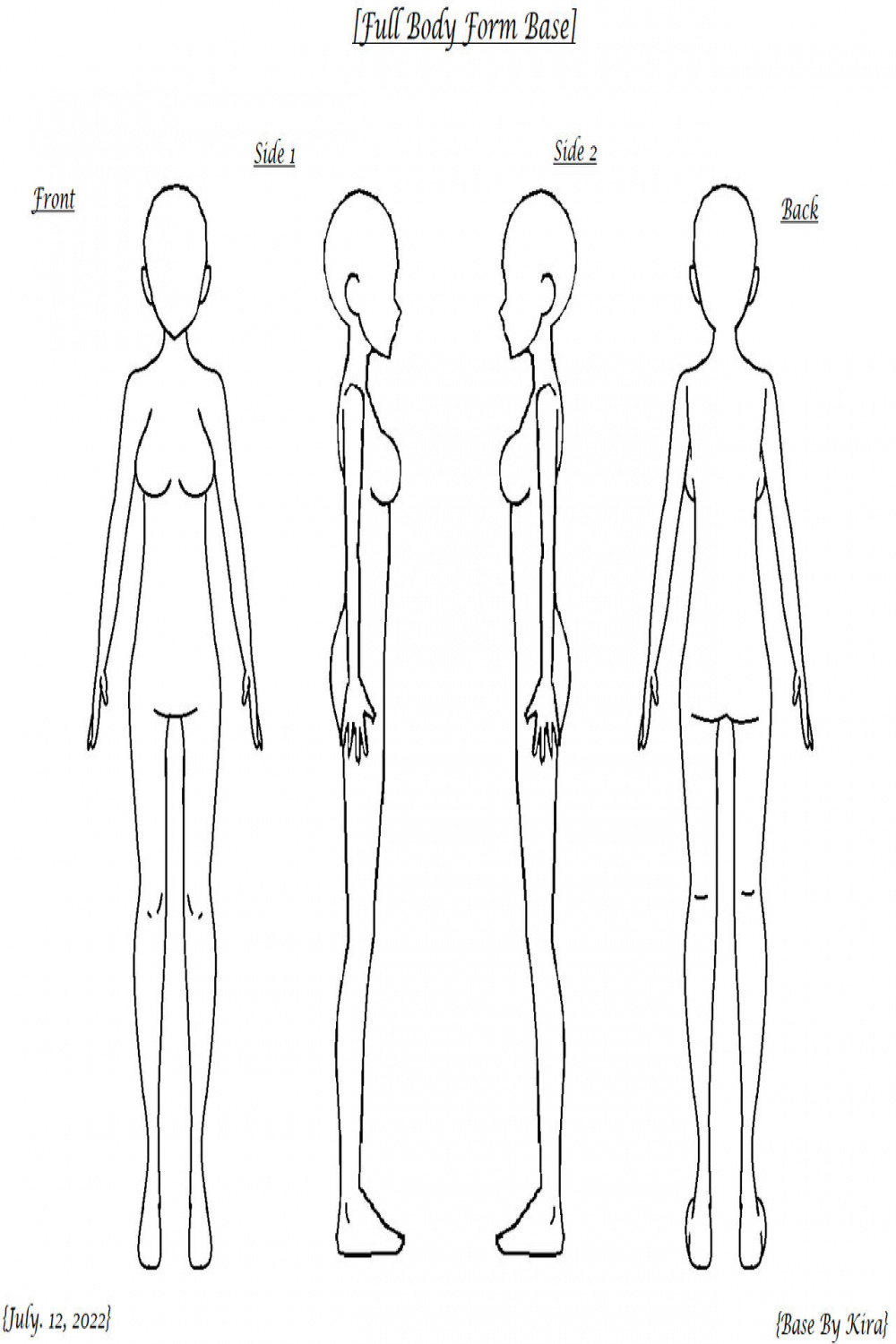 Full Body Base - Female Version by Animeria on DeviantArt