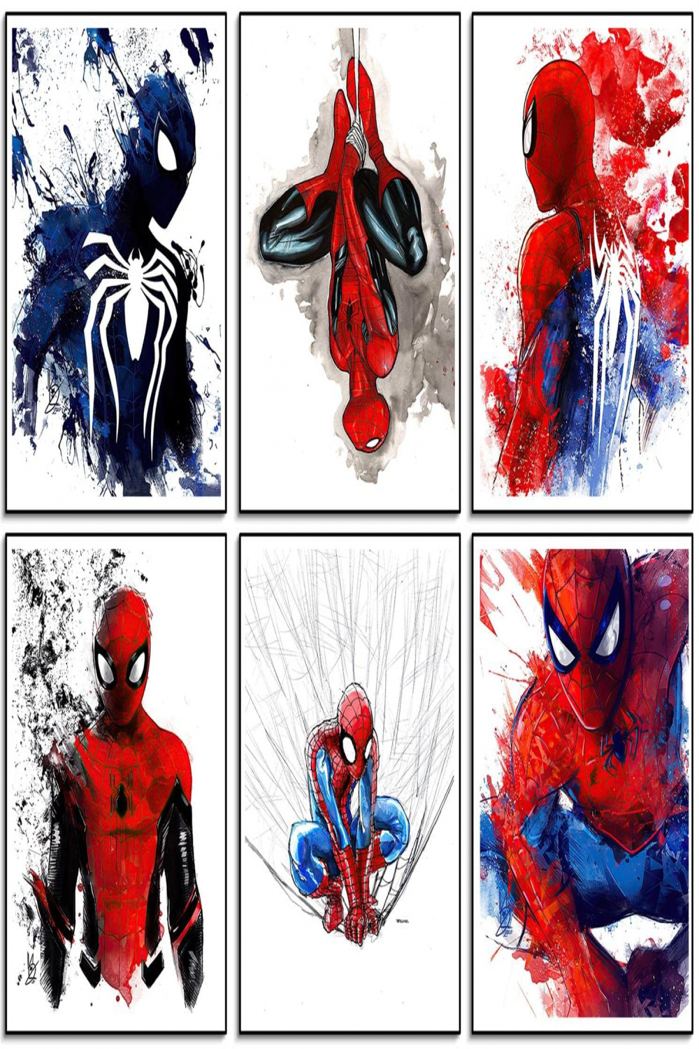GESYR Marvel Spiderman Poster  Spiderman No Way Home, Film Spider Man  Poster, , x , cm, Superhelden-Spiderman-Thema, Aquarell-Leinwand,
