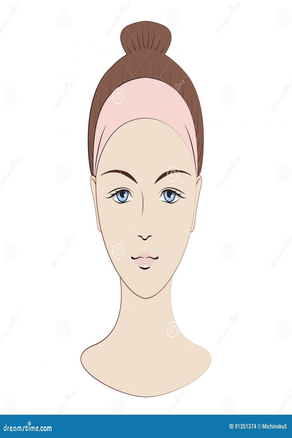 Girl`s Face without Makeup