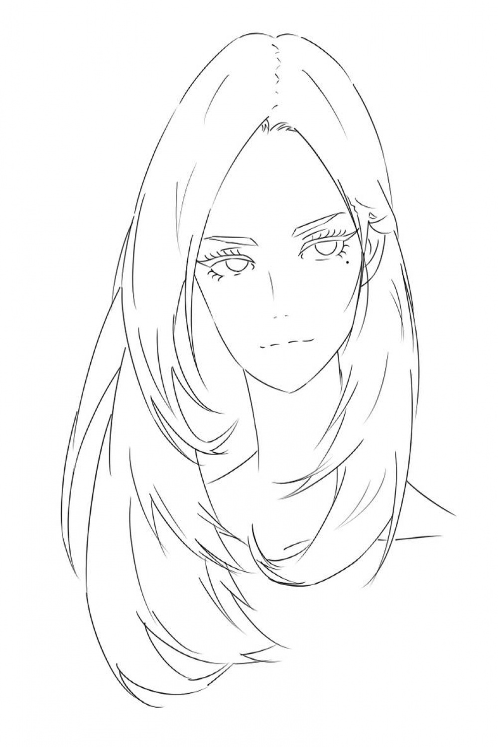 Girl Sketch  no color by Ryukyo on DeviantArt