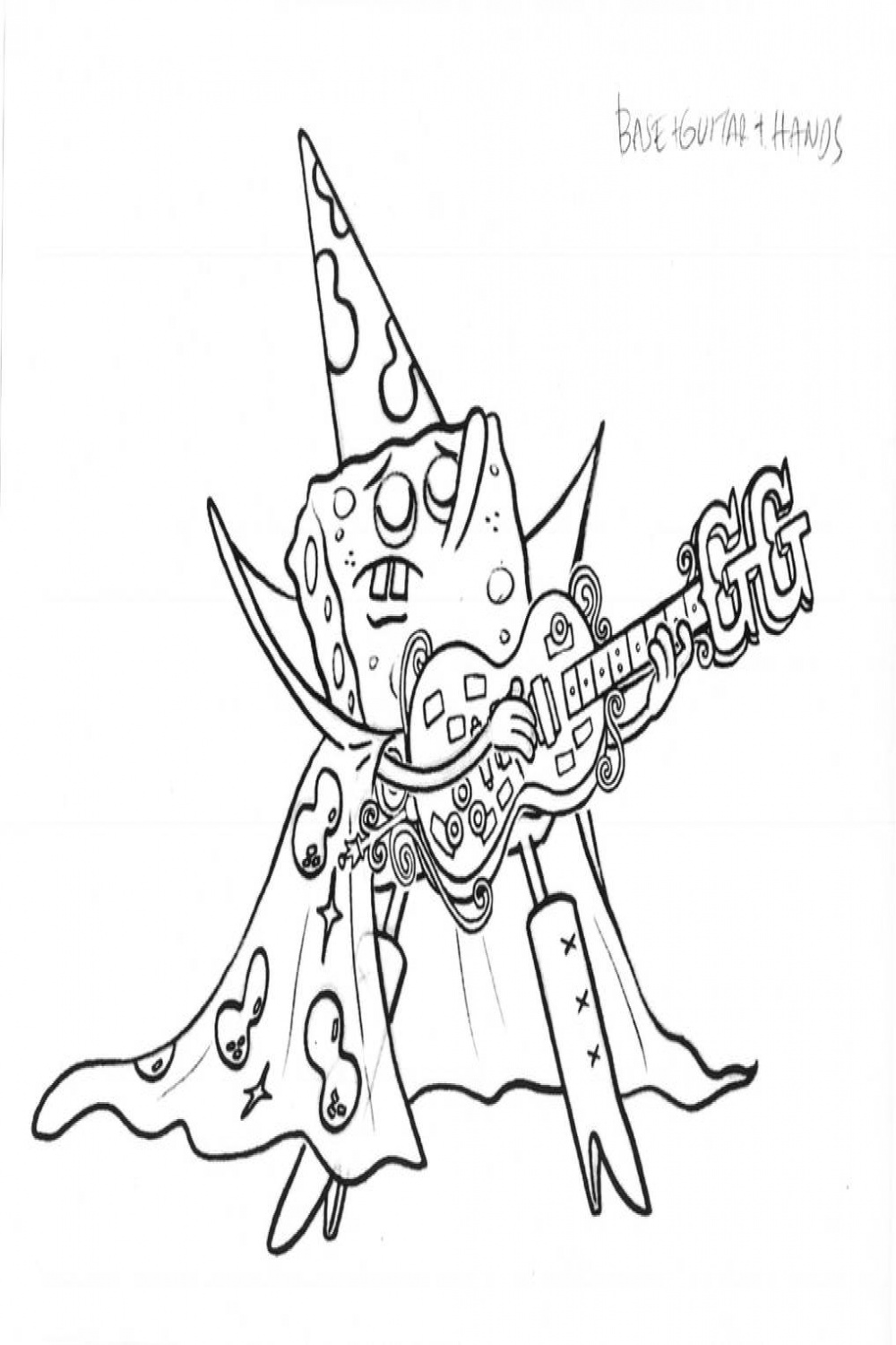 Glam-Rock-SpongeBob with Goofy Goober Guitar by shermcohen on