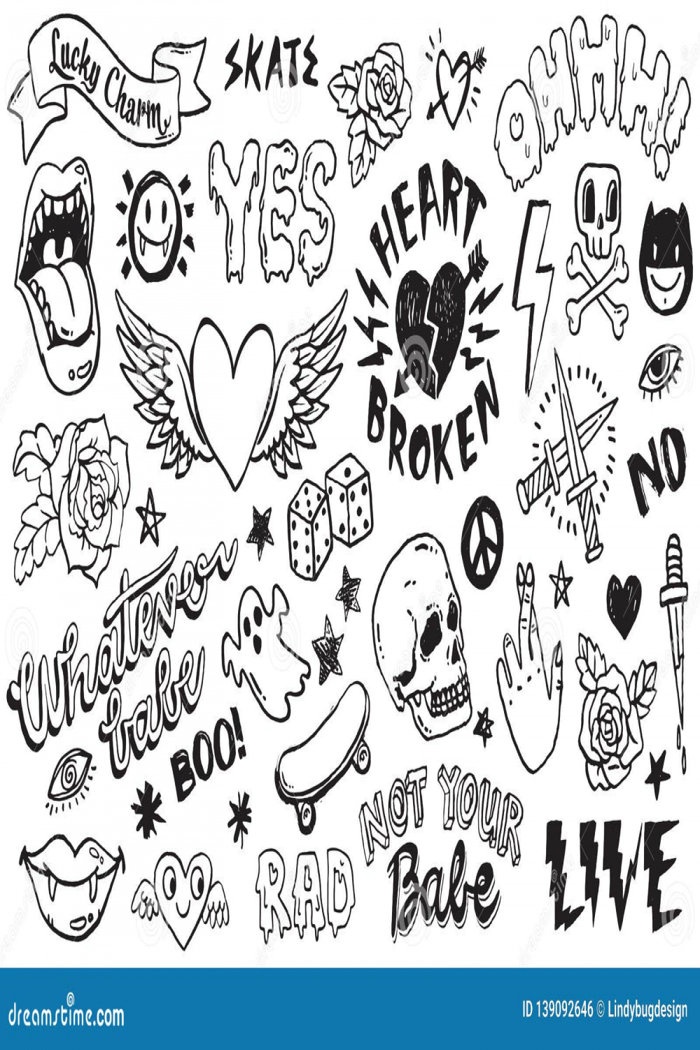 Graffiti Doodles Stock Illustrations – ,44 Graffiti Doodles