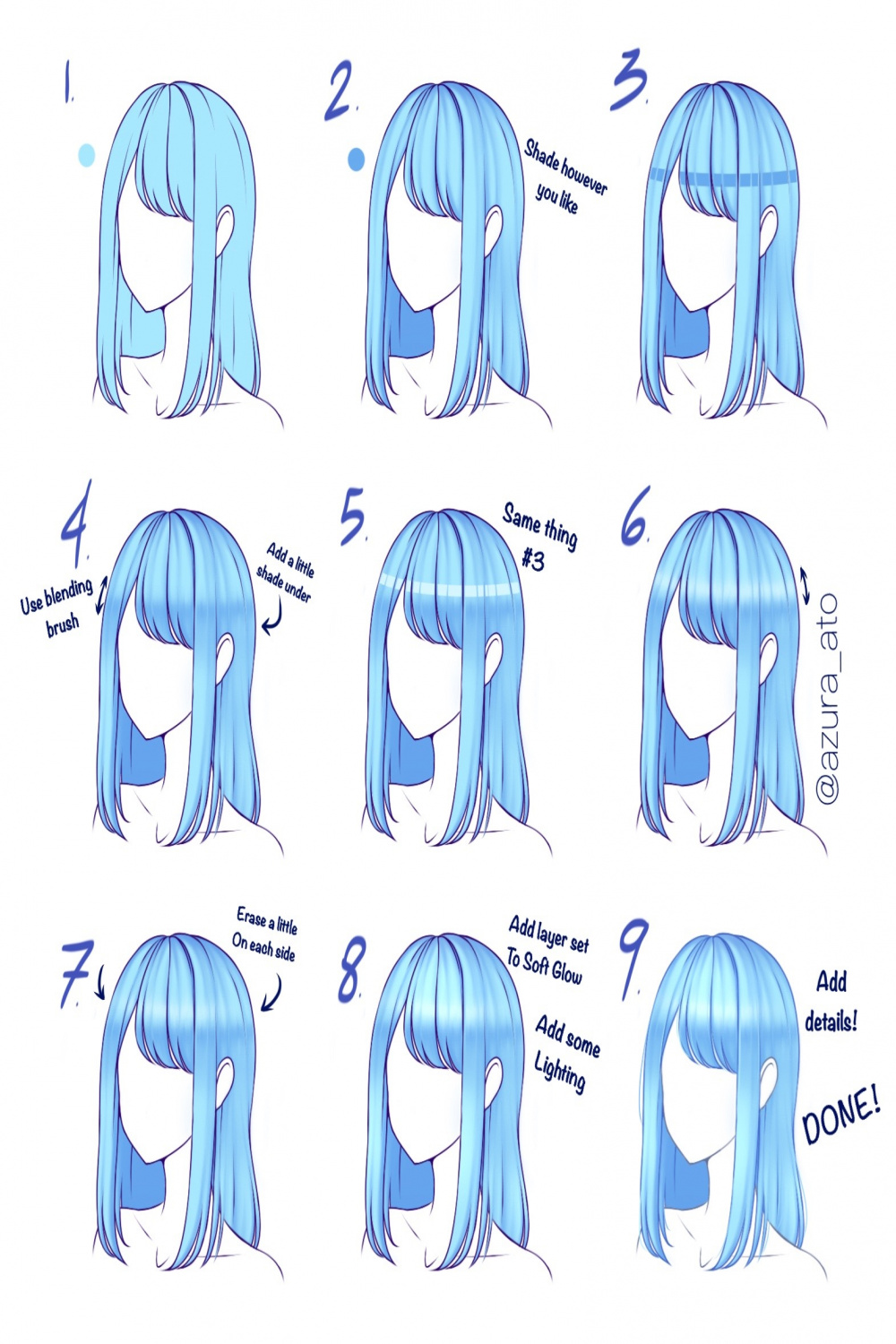 Hair Coloring Tutorial by AzuraAto on DeviantArt