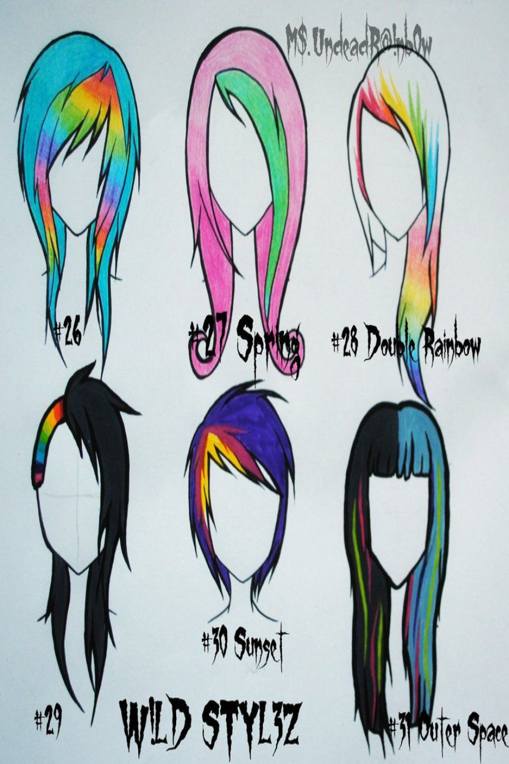 hair styles  Emo scene hair, Wild style, How to draw hair