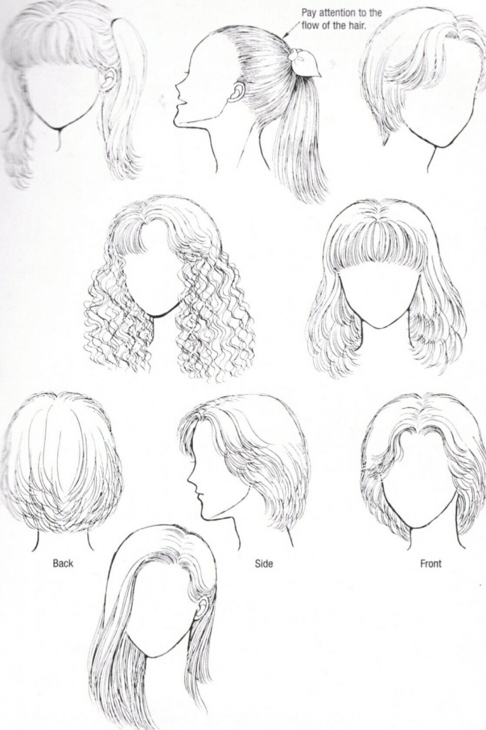 Hairstyles that are simple, yet easy to draw  How to draw hair