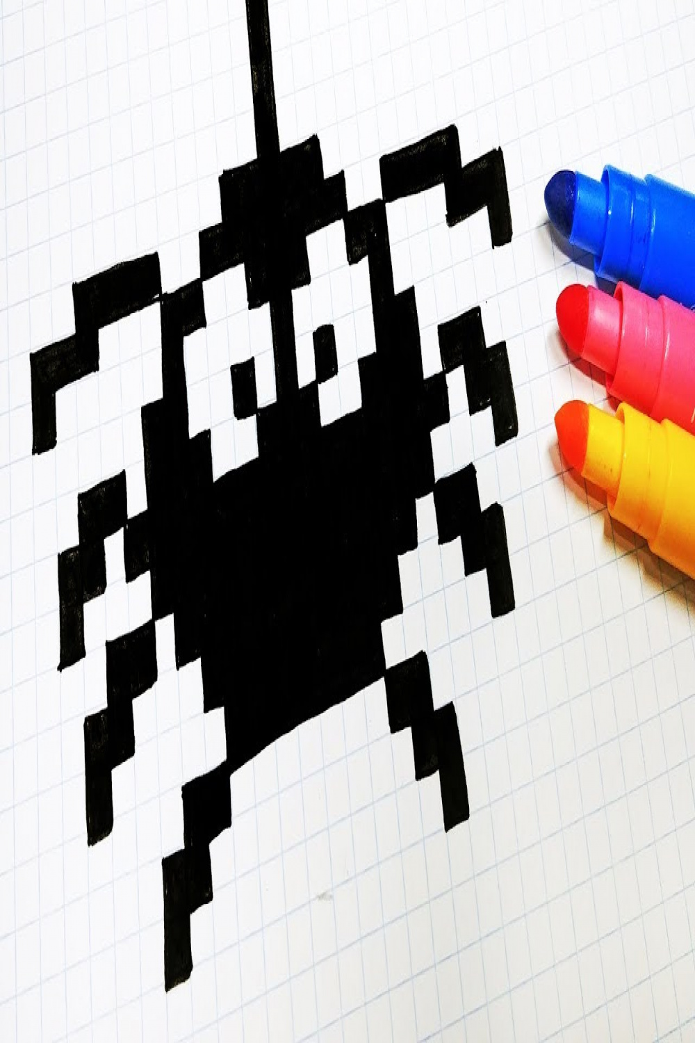 Halloween Pixel Art - How To Draw cute Spider #pixelart