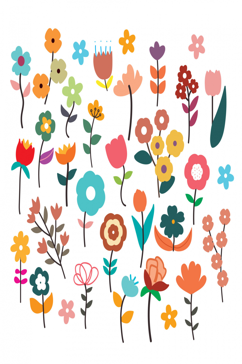 Flowers Drawing Cartoon