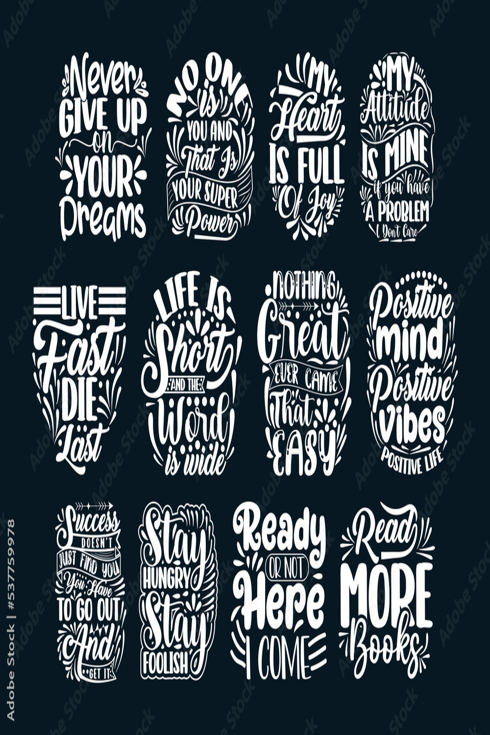 Hand Drawing Motivational Quotes T-shirt design Stock-Vektorgrafik