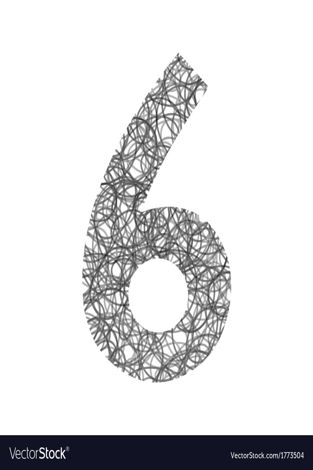 Hand drawing number Royalty Free Vector Image