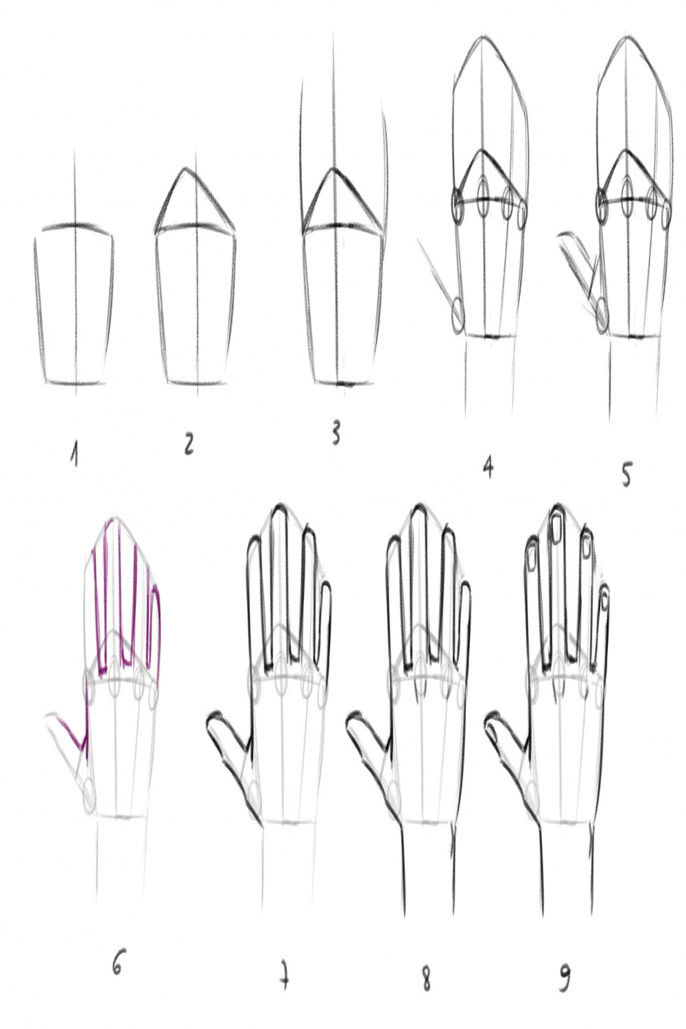 Hand Gestures with sketch and D models by Nadia - Make better art