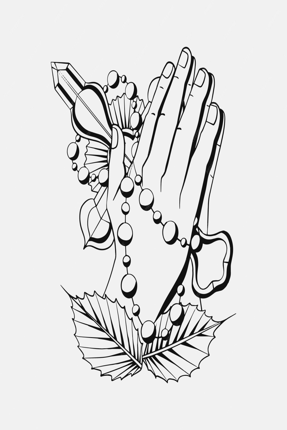 Handgezeichnete chicano-tattoo-illustration  Kostenlose Vektor