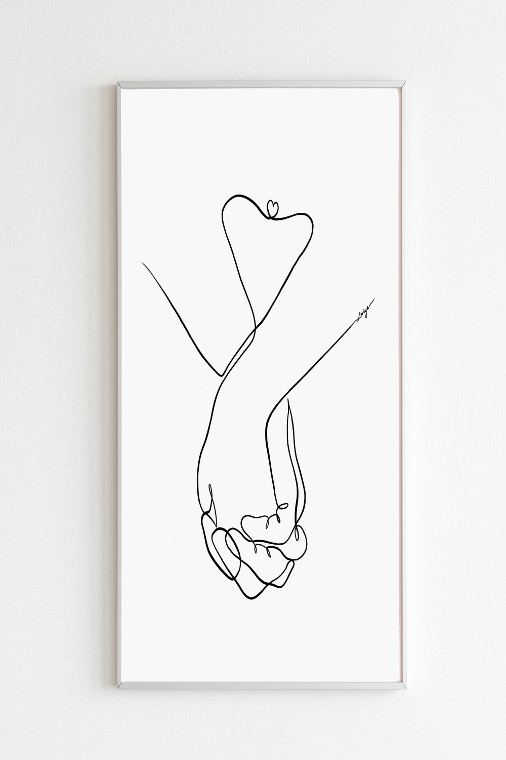 Hands Line Art, Paar Hände Print, Line Drawing Hands