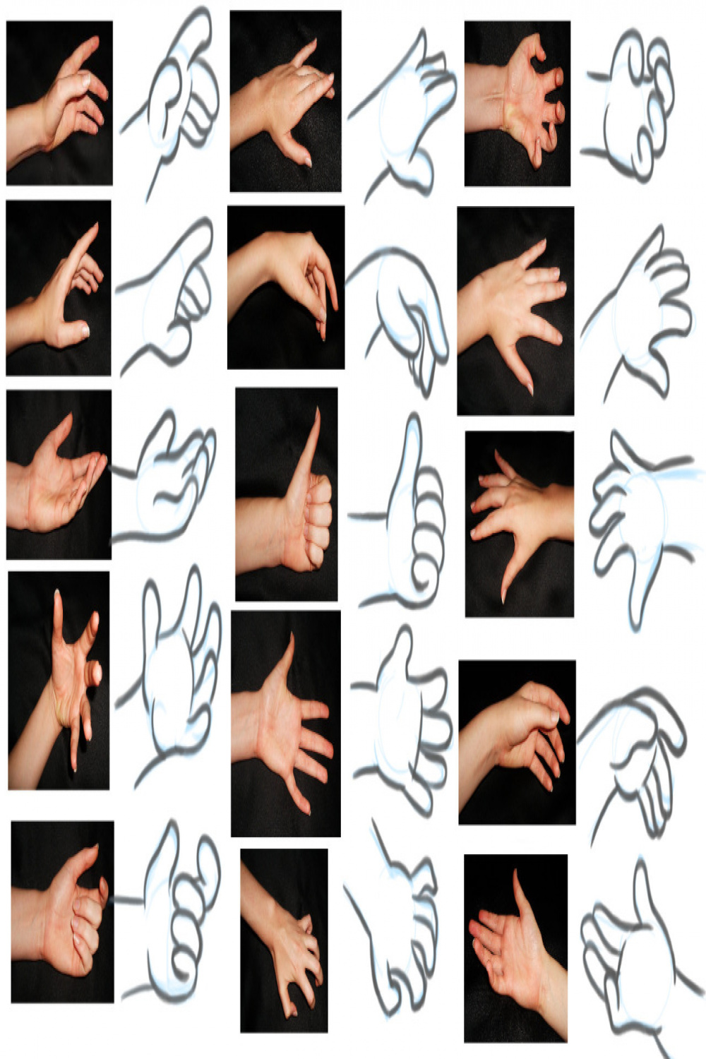 Hands Study:  finger toon by *Tashy97 [see - Art References