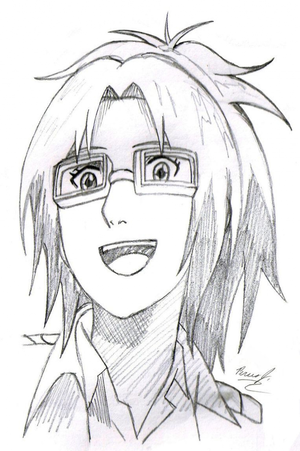 Hanji Zoe Sketch  Anime character drawing, Anime sketch, Anime
