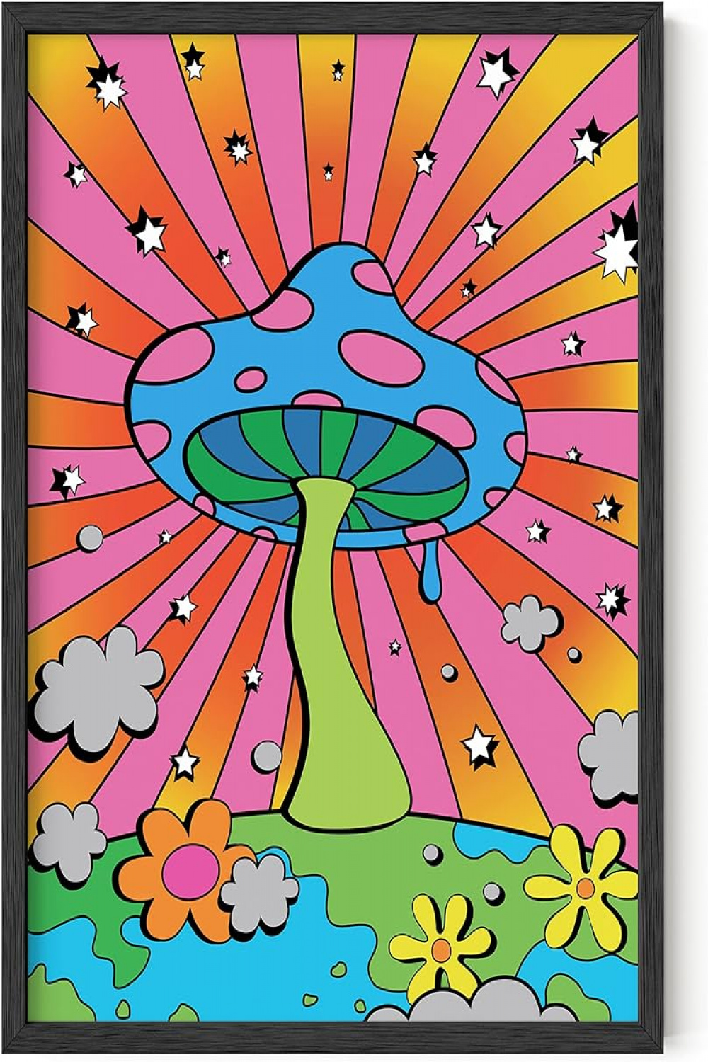 HAUS AND HUES Mushroom Poster Trippy Posters - Indie Posters Posters for  Room Aesthetic Trippy Hippie Posters YK Poster Mushroom Art Indie Pictures