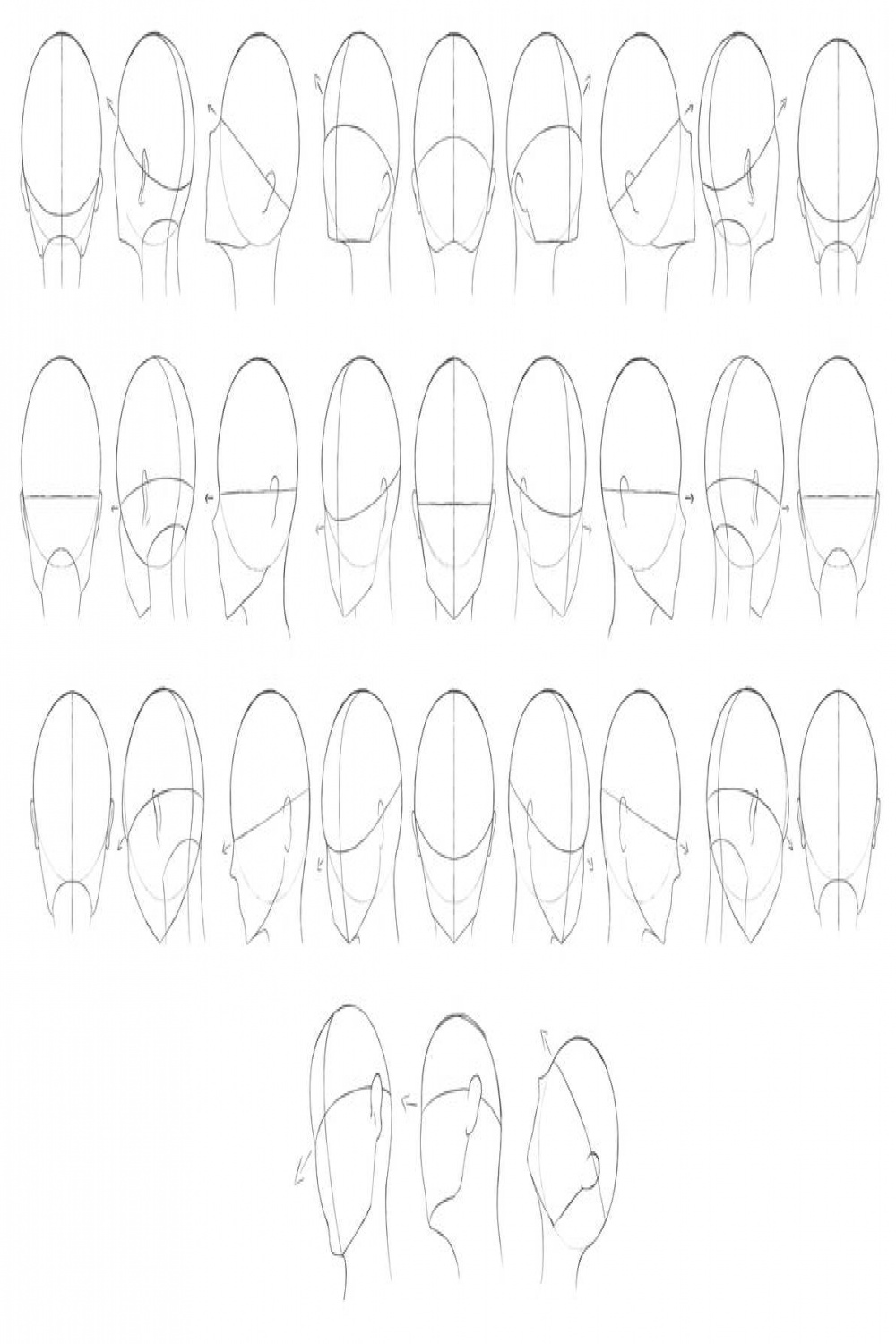 Head angles by ScottJefferson on DeviantArt