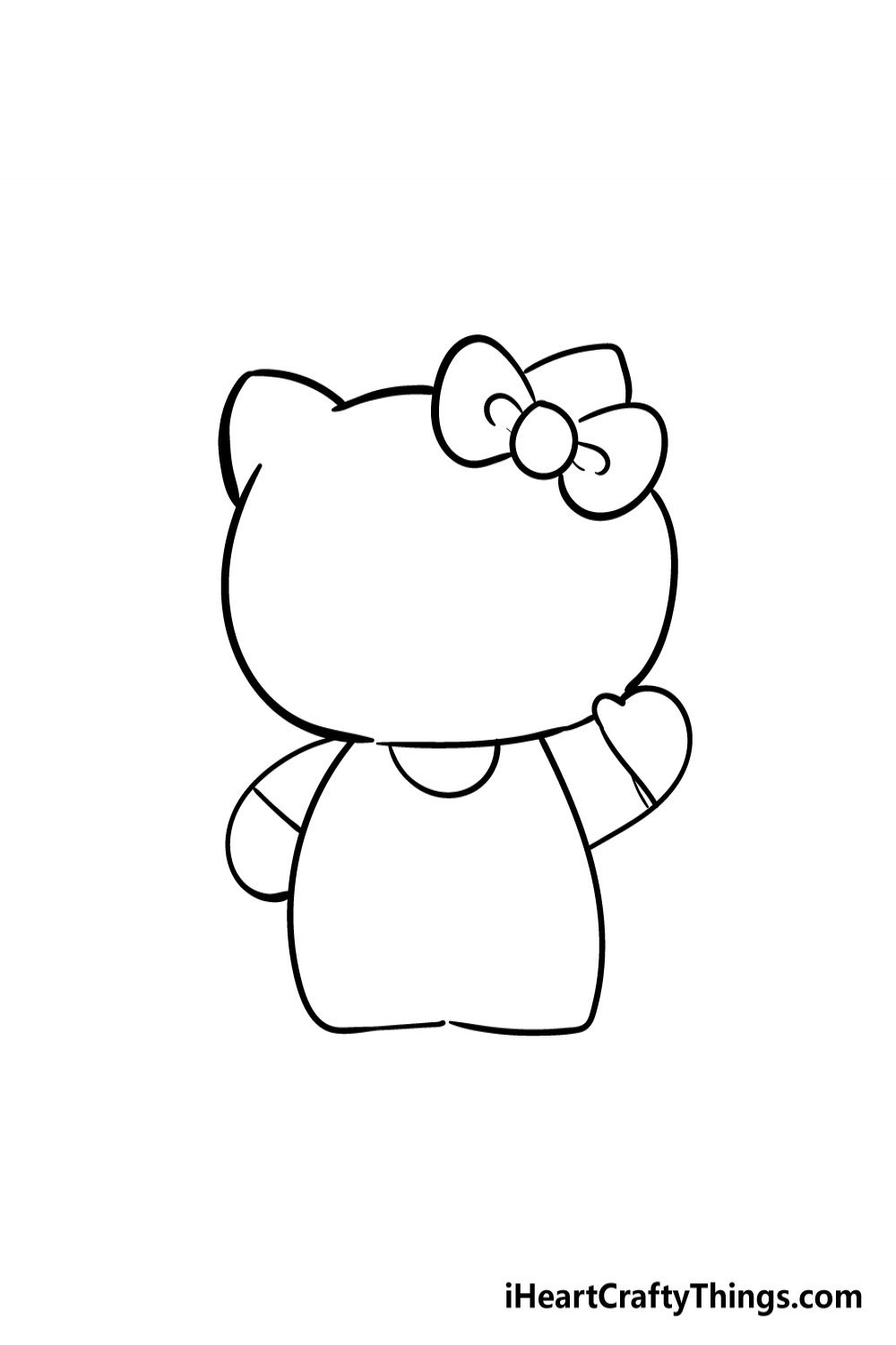 Hello Kitty Drawing - How To Draw Hello Kitty Step By Step