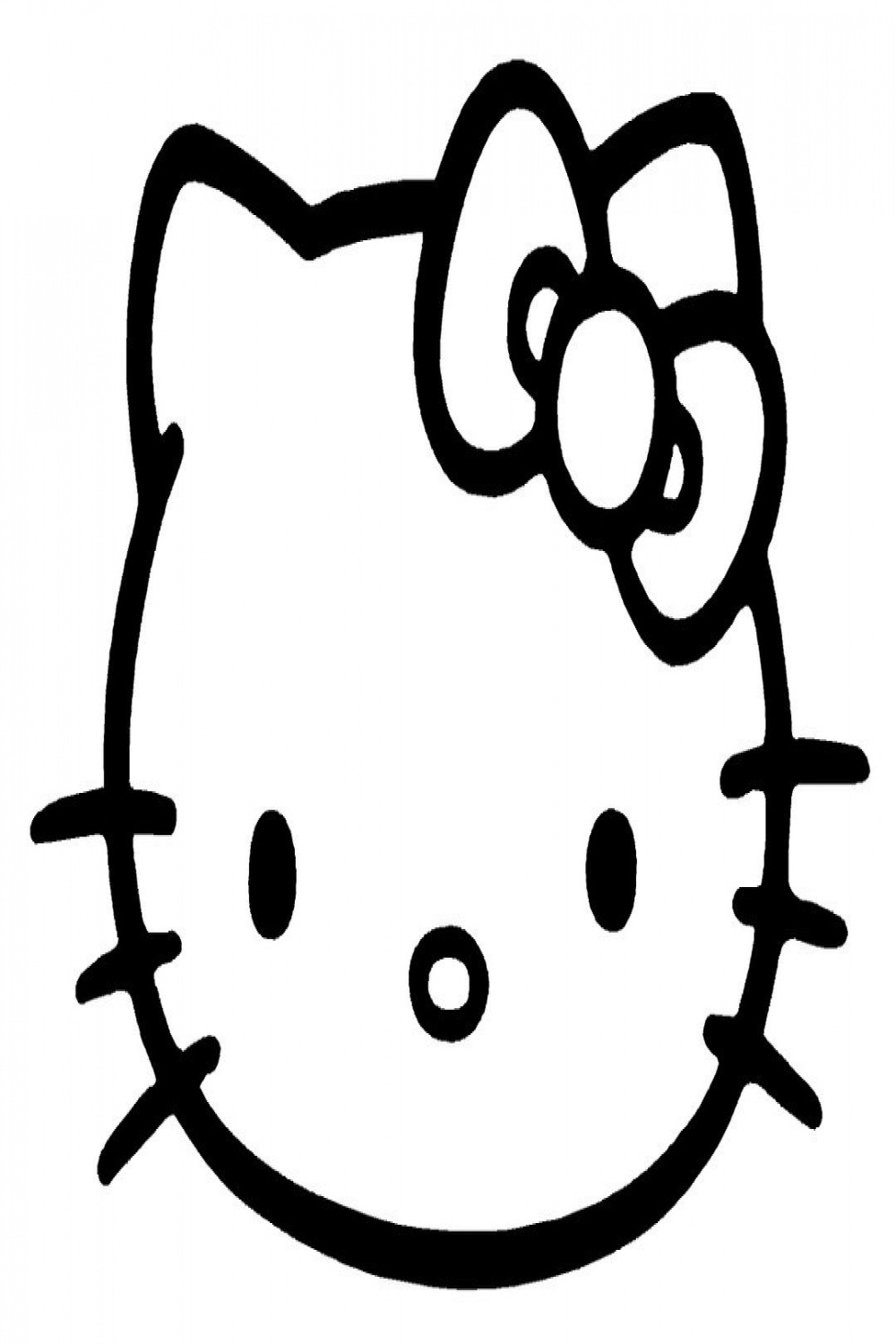 Hello Kitty Face  Hello kitty tattoos, Hello kitty coloring