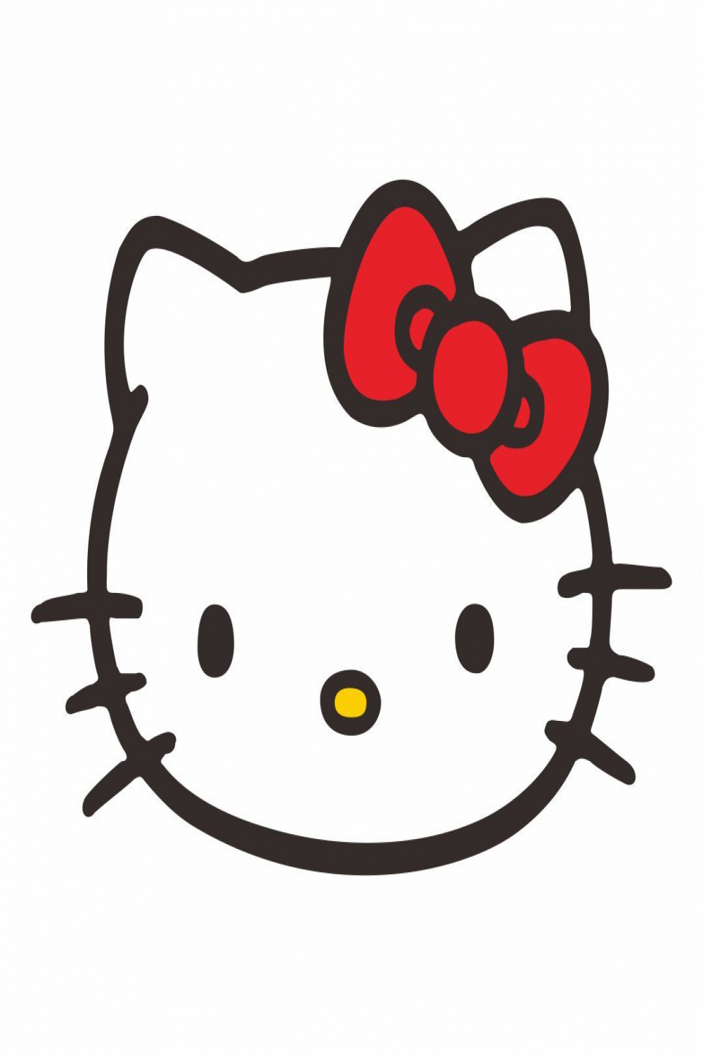 Hello Kitty Face  Şirin çizim, Çıkartma, Hello kitty