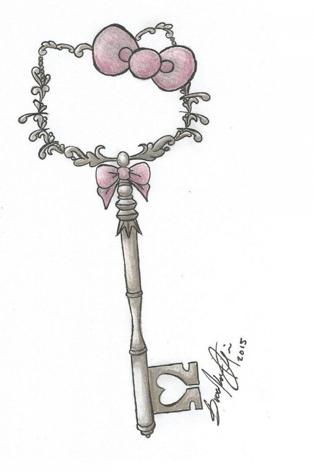 Hello kitty key to my heart  Hello kitty tattoos, Hello kitty art