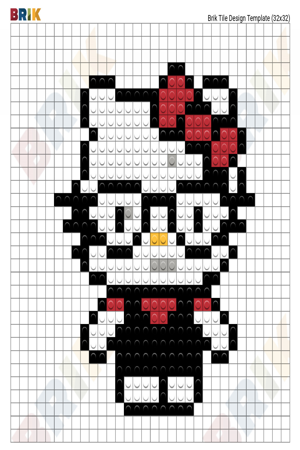 Hello Kitty Pixel Art – BRIK