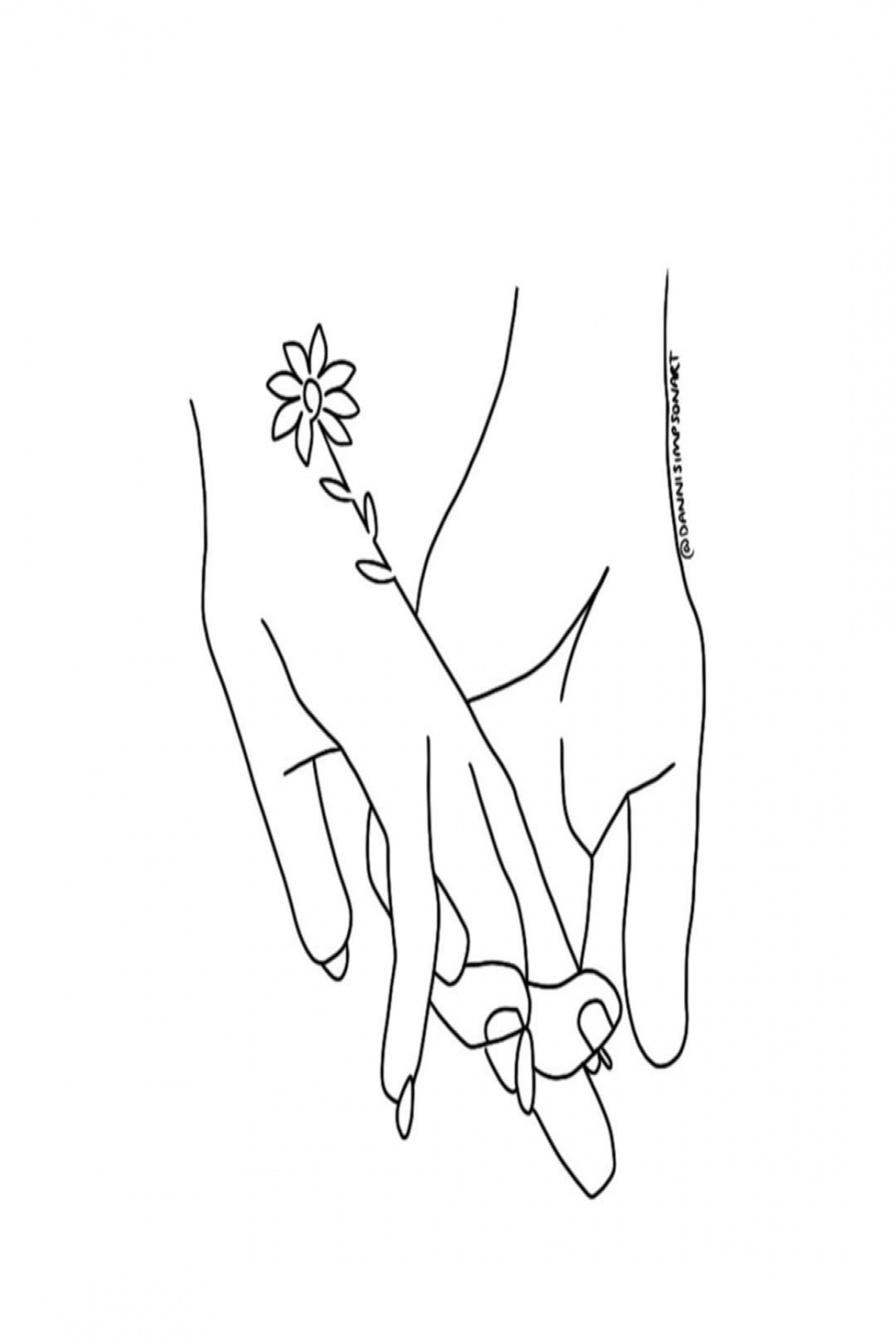 Holding Hands  Abstract line art, Line art drawings, Minimal drawings
