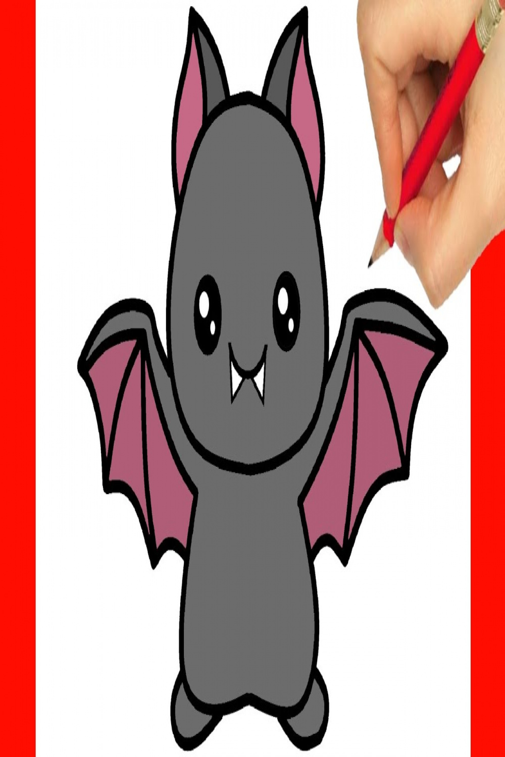 How to draw a BAT easy - HALLOWEEN DRAWINGS
