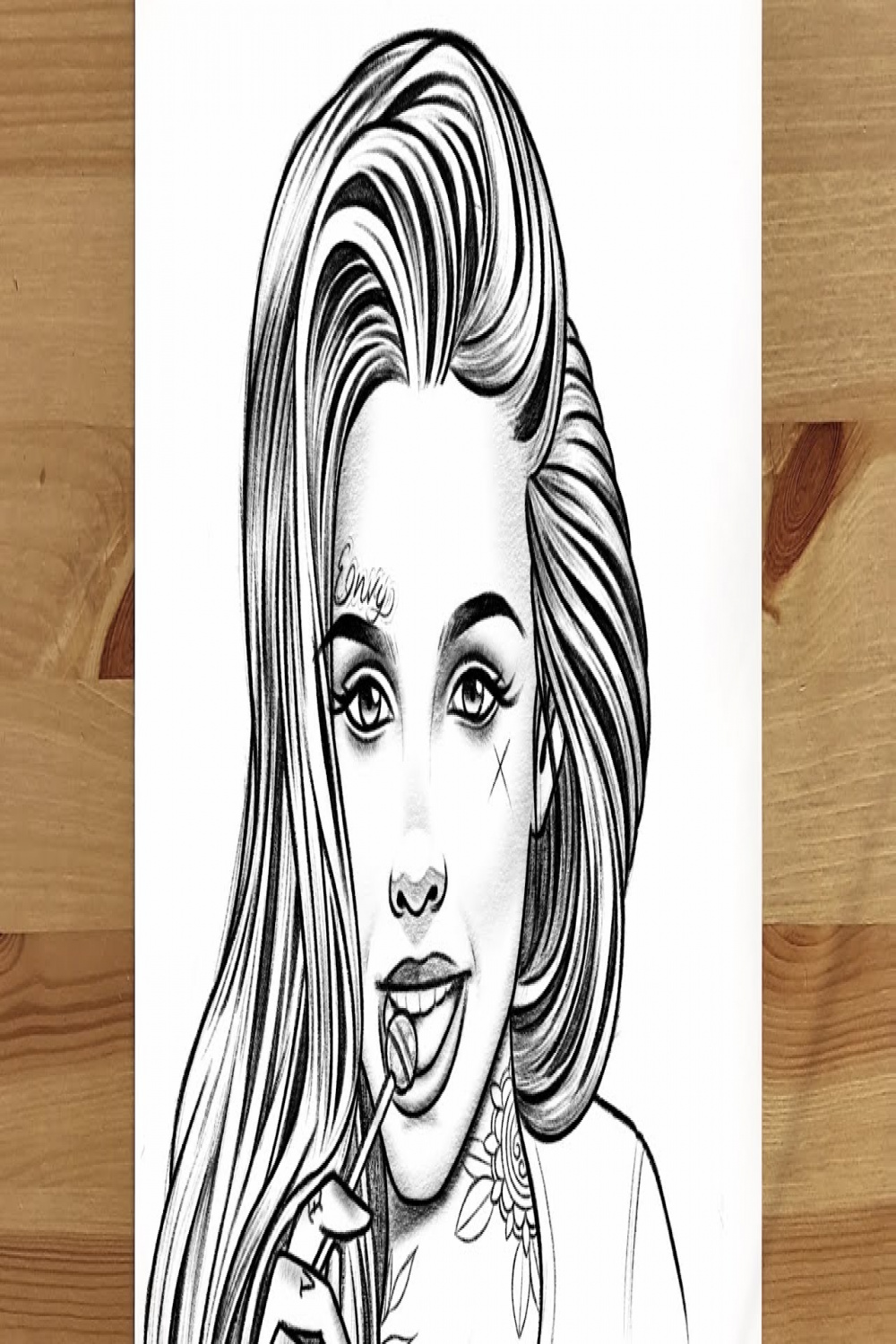 How to Draw a Beautiful Tattooed Girl    Pencil Sketch Drawing  Face  Drawing Tutorial