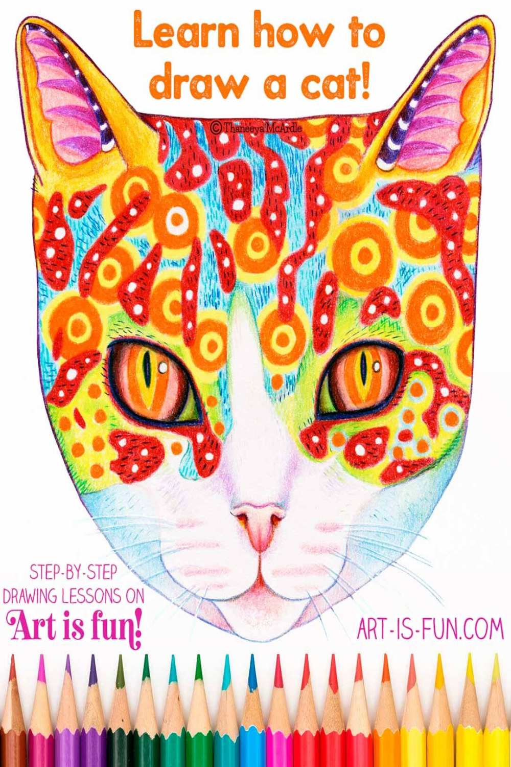 How to Draw a Cat: Learn How to Create a Unique Colorful Cat