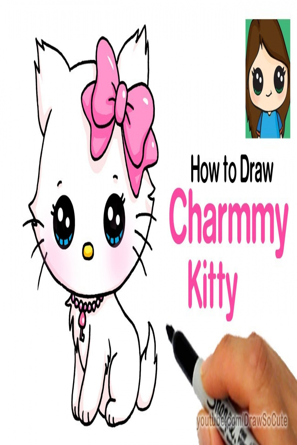 How to Draw a Cute Cat Easy  Sanrio Charmmy Kitty