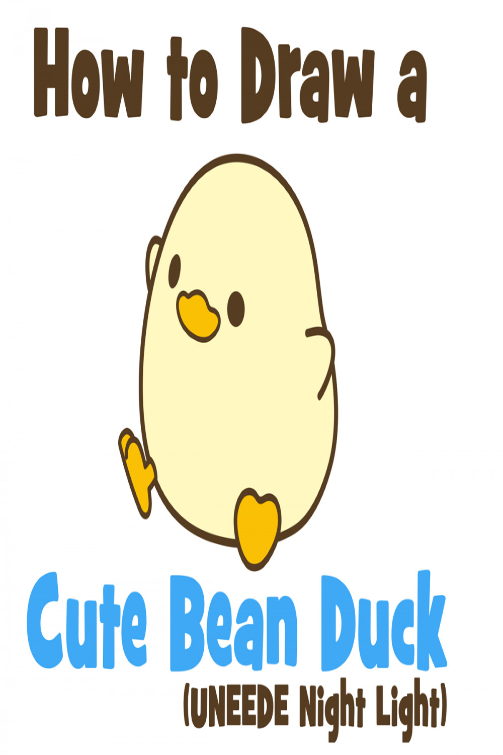 How to Draw a Cute Chibi / Kawaii Cartoon Duck Easy Step by Step