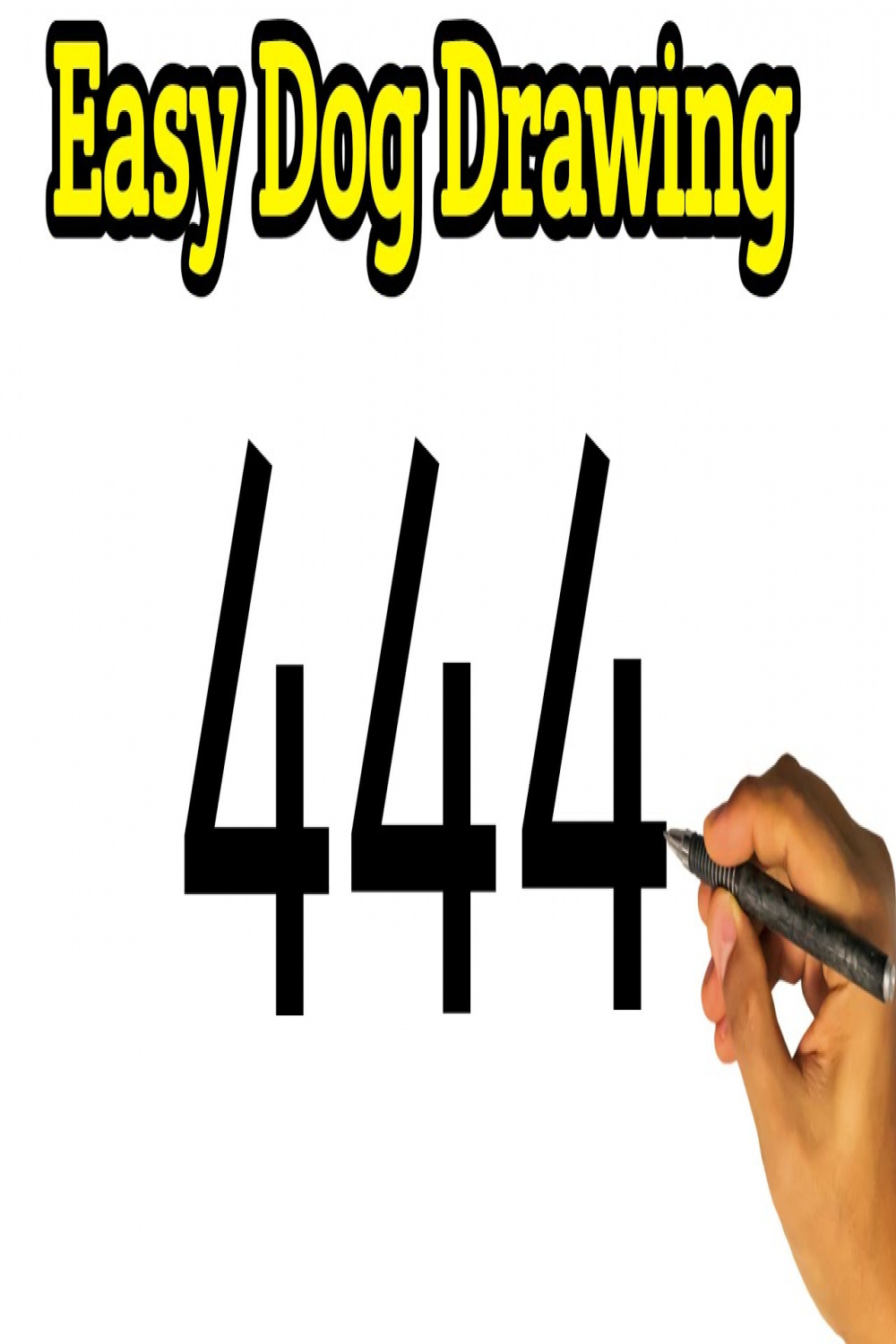How To Draw A Dog From  l Drawing Pictures l Easy Dog Drawing l Number  Drawing l Drawing Tutorial