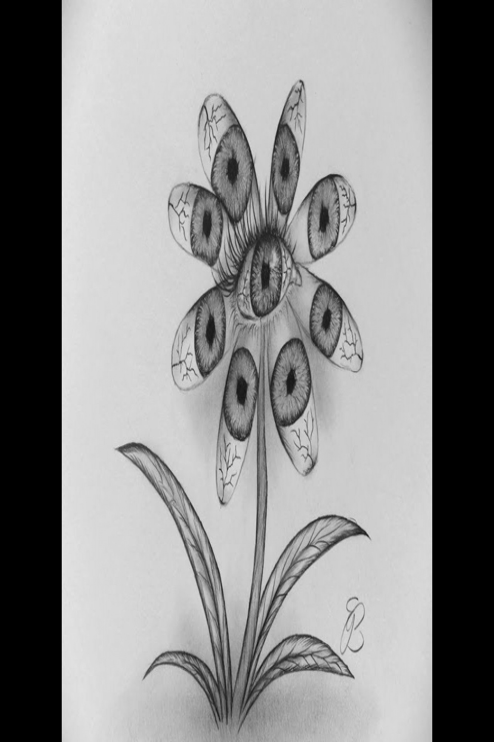 How To Draw A Flower With Eyes