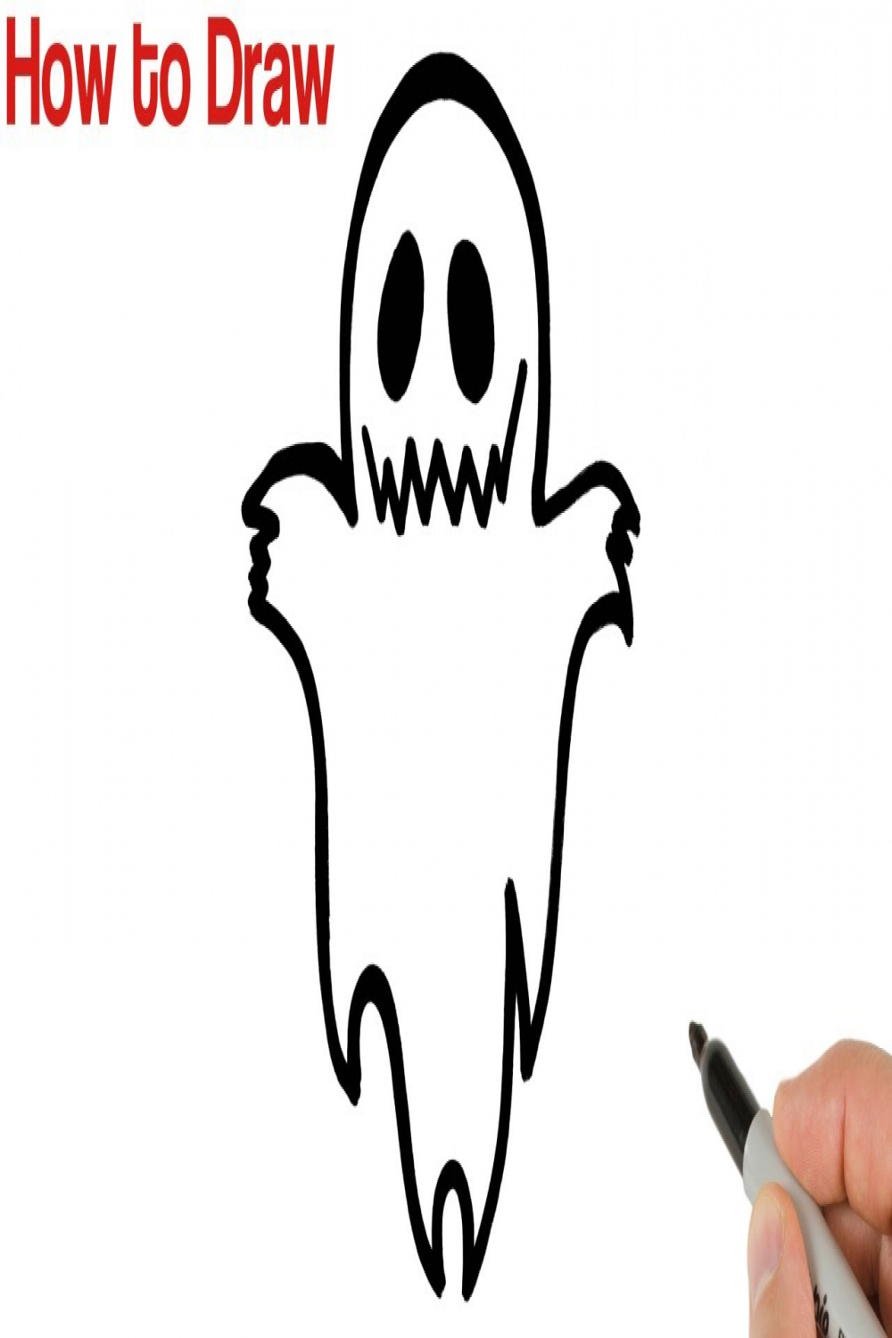 How to Draw a Ghost Super Easy  Halloween Drawings