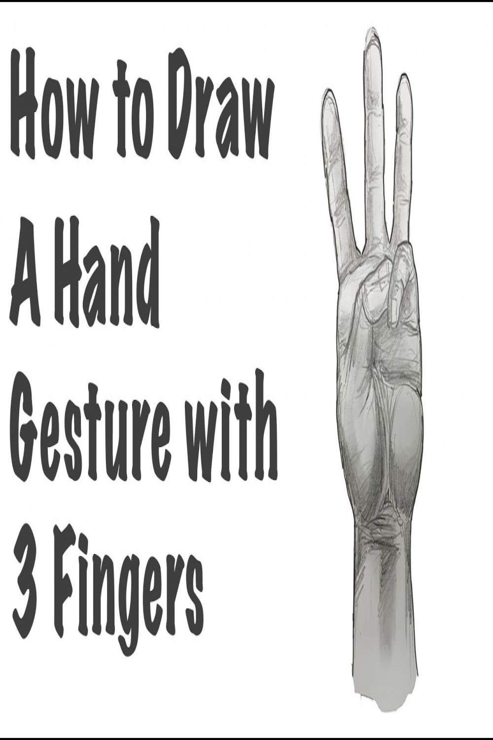How to Draw a Hand Gesture with  Fingers