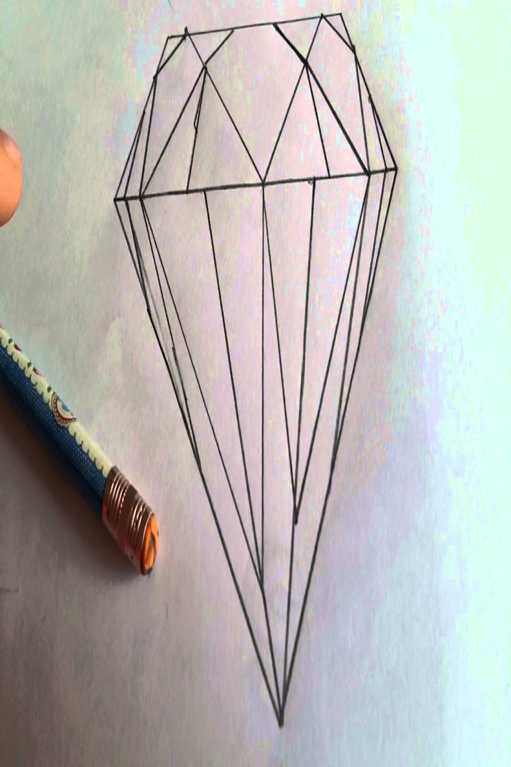 How to draw a hard-to-draw- looking diamond but actually easy