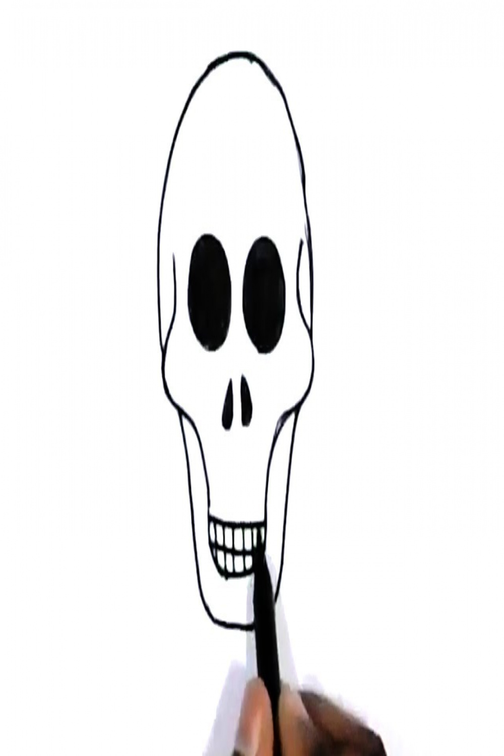 How to Draw a Skull Easy  Skull Drawing for kids  Draw Easy Skull