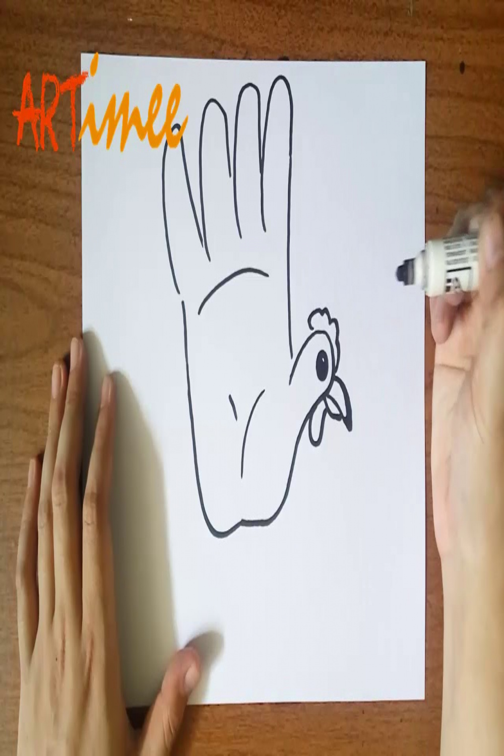 How to Draw a Turkey With Your Hand