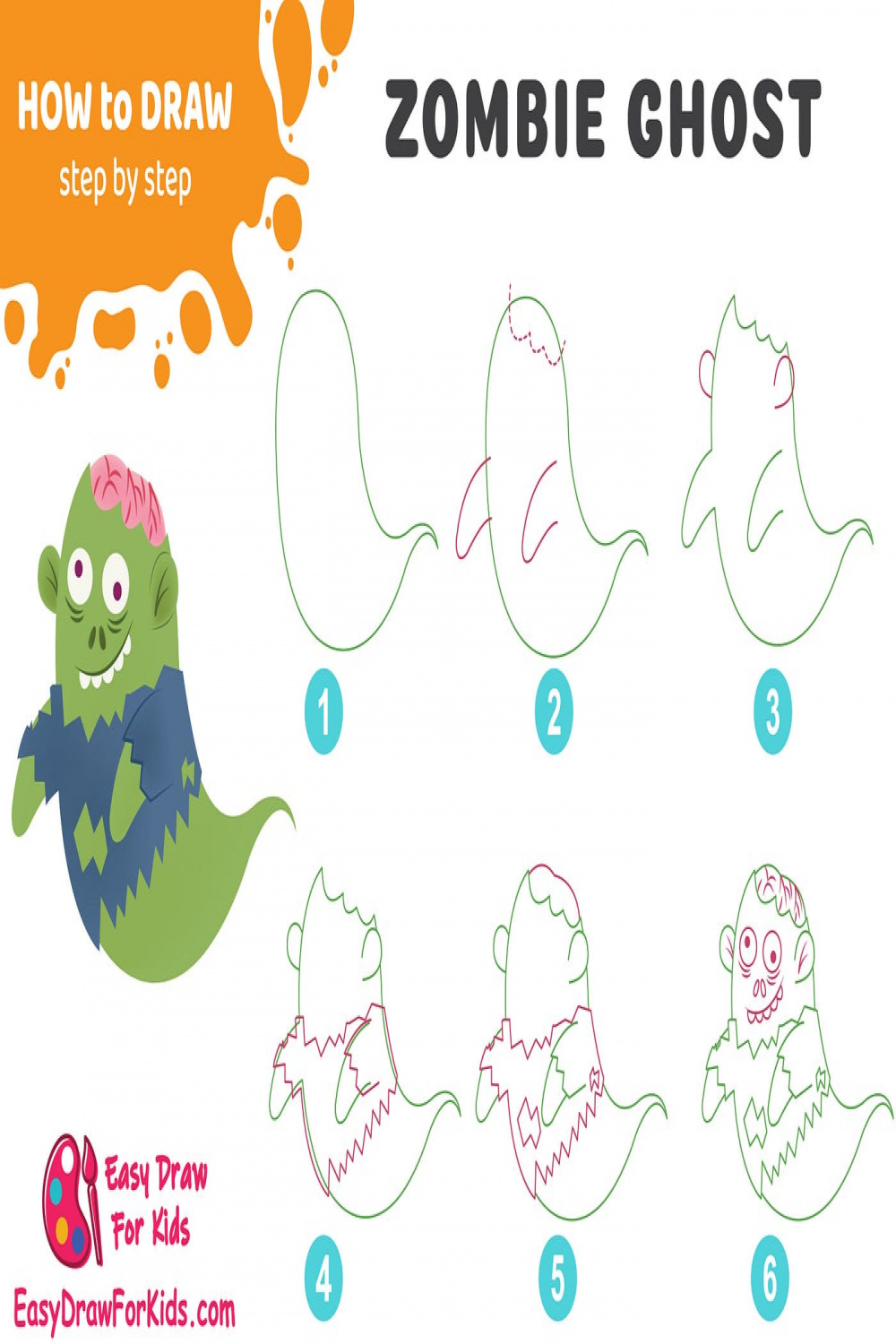 How To Draw A Zombie Ghost