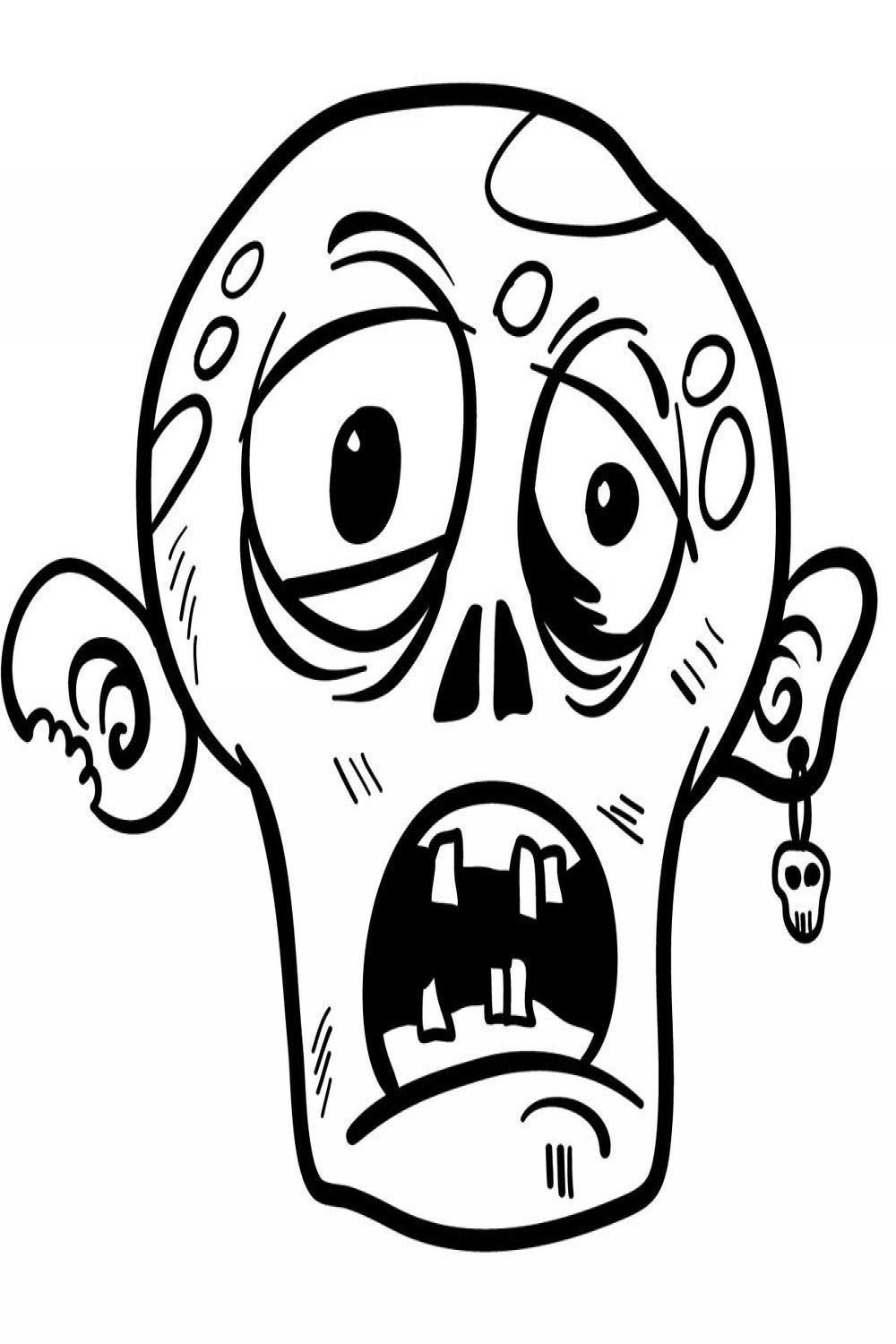 How to Draw a Zombie Head in Cartoon Style  Zombie drawings