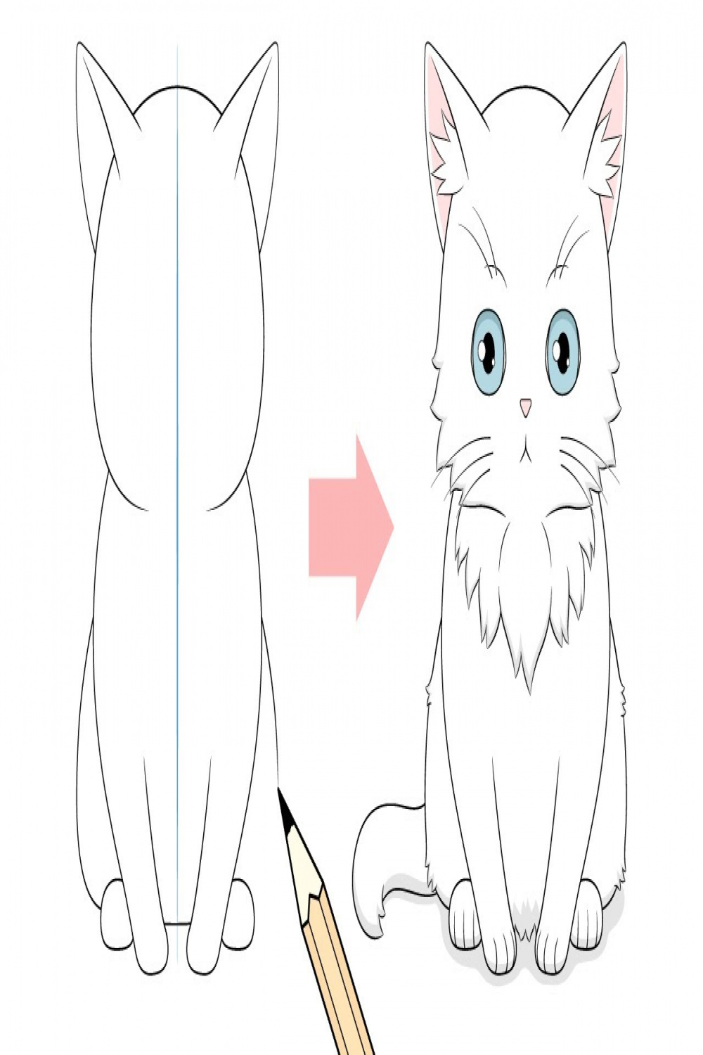 How to Draw an Anime Cat Step by Step - AnimeOutline