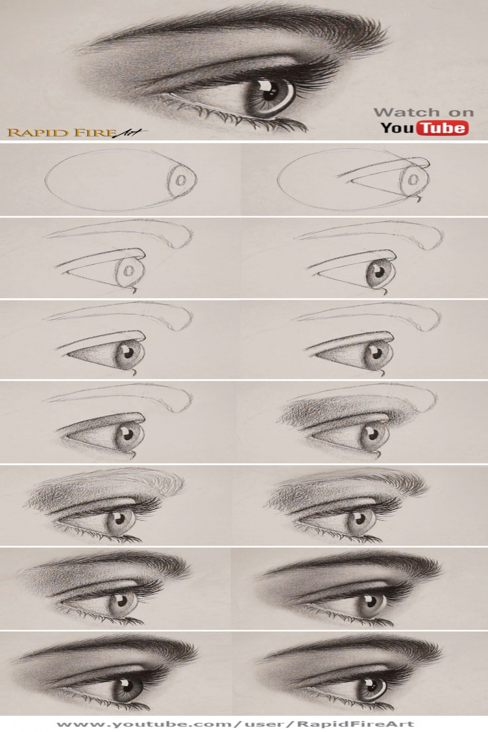 How to Draw an EYE from the Side  Eye drawing, Eye drawing