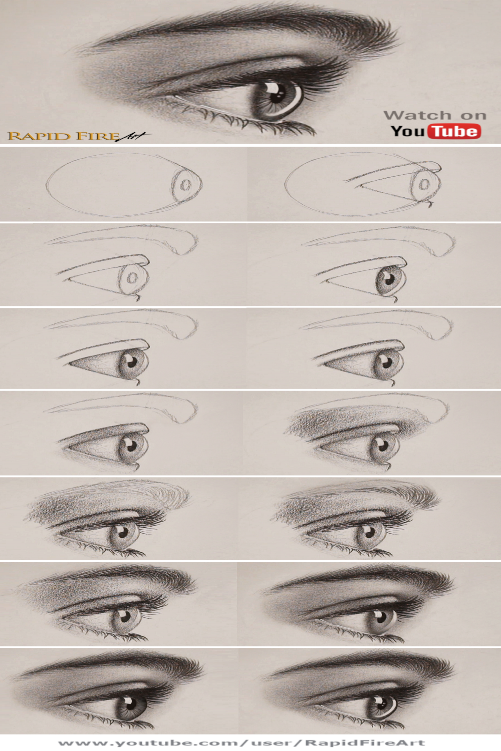 How to Draw an EYE from the Side  Eye drawing, Eye drawing