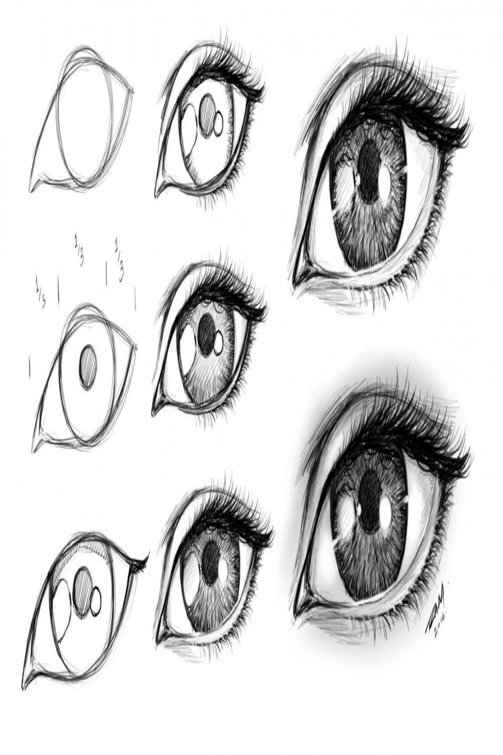 How to Draw an Female Eye Step by Step  Eye drawing, Step by step drawing,  Male figure drawing