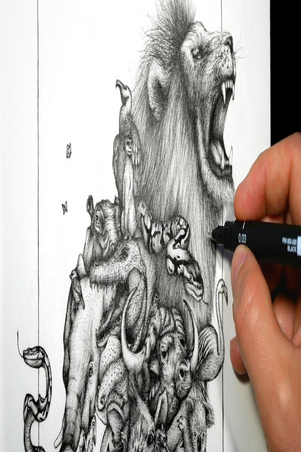 How to Draw Animals Like a PRO *realistic doodle art*