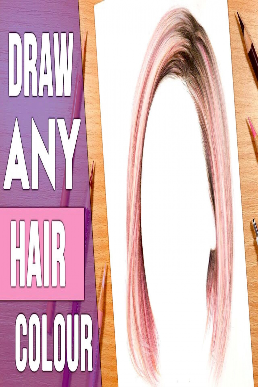 How to Draw ANY Hair Colour  Drawing Hair in Coloured Pencil Tutorial