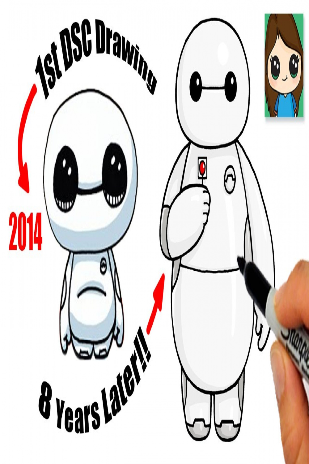 How to Draw Baymax Big Hero  NEW - KidzTube