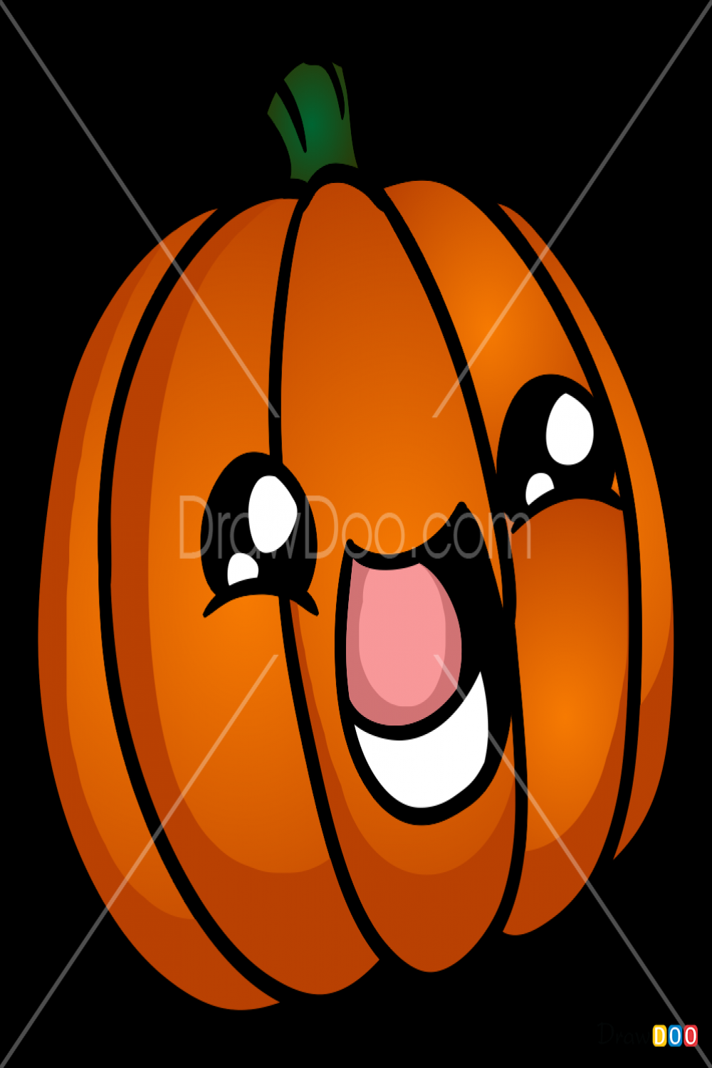 How to Draw Chibi Pumpkin, Halloween