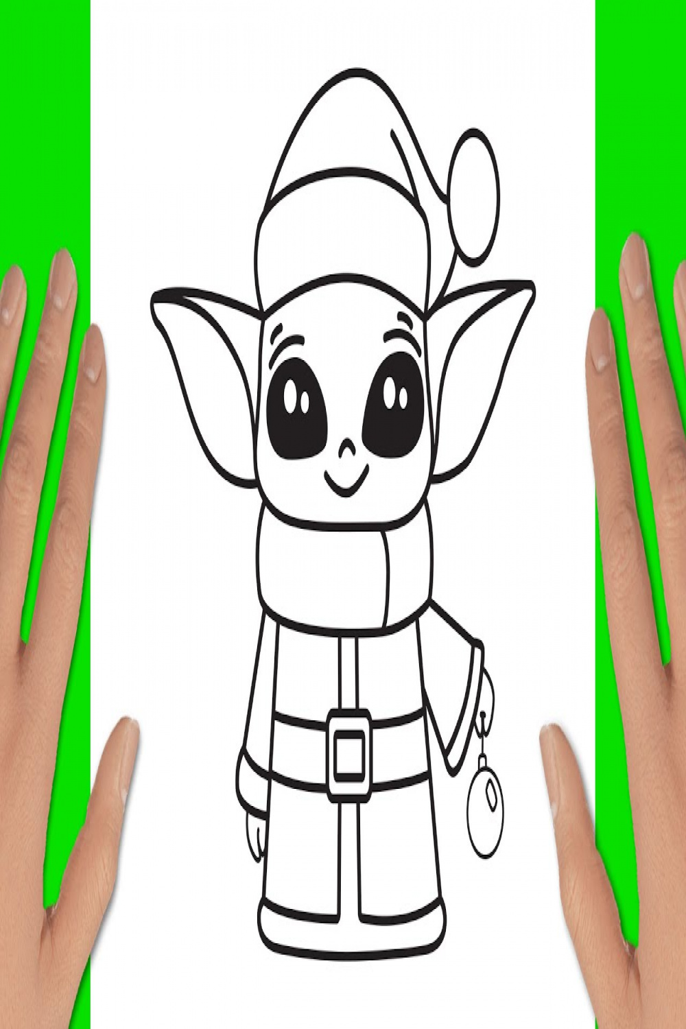 How To Draw Christmas Baby Yoda